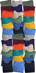 BILLIONHATS 36 Pack of Mens Plus Size Tshirts, Big & Tall, Colorful Packs