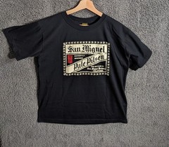 San Miguel Shirt Men L Black Graphic Philippines Brewery Pacific Island Brew Tee