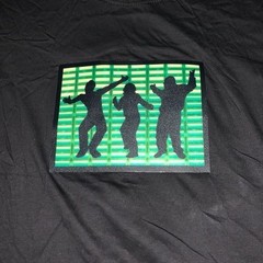 EL Flashing Mens Sound Activated LED Light Up Party EQ Music Festival T-Shirt M