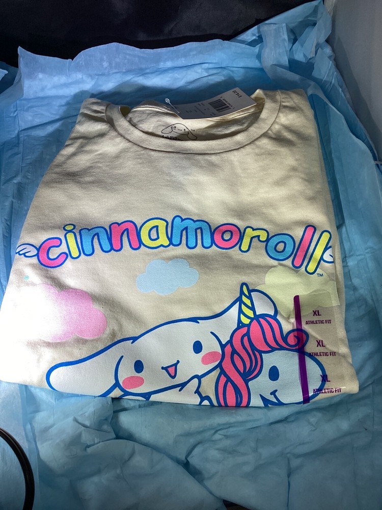 Men’s Sanrio Cinnamoroll Short Sleeve Graphic T-Shirt – Beige XL