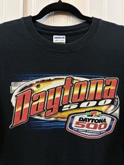 Vintage 2000s Racing T-shirt Size Large Black Daytona 500 Race 2009