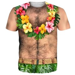Hawaiian Muscle Costume Graphic 3D T-shirt Carnival Beach Party
