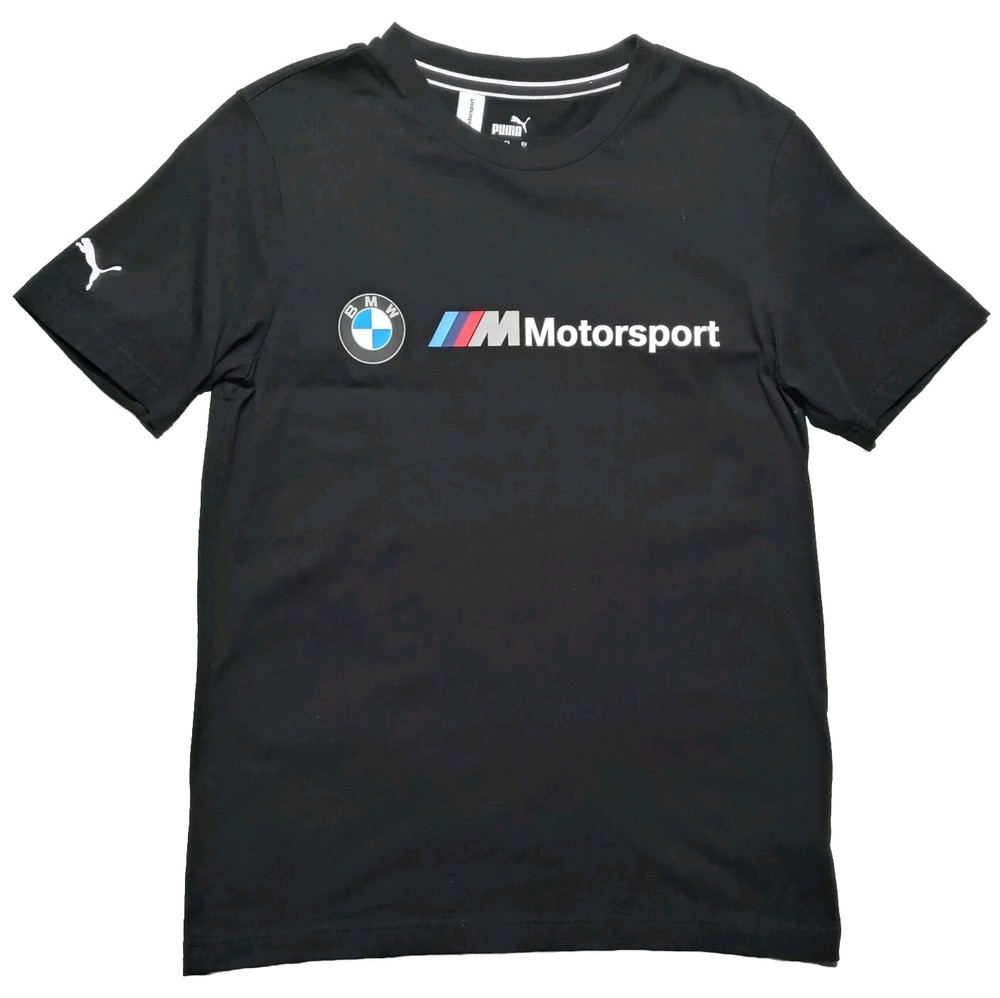 PUMA T Shirt M Black BMW MMS Motorsport Logo Forever Better Enthusiast 595369 01