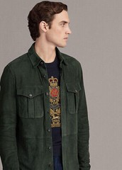 BEST SELLING New Men’s Green Suede Shirt 100% Soft Lambskin Style Slim Fit Shirt