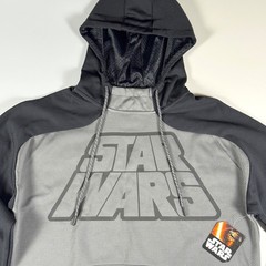 NWT-Disney STAR WARS Logo Men’s Poly Thermal Scuba Hoodie Long Sleeve Drawstring