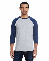 42BA Hanes Men’s 4.5 oz, 60/40 Ringspun Cotton/Polyester X-Temp Baseball T-Shirt