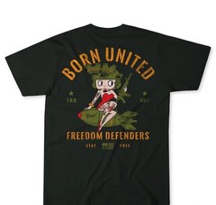 NWOT Born United Private Label Betty Boop Tee – Military USA American Patriotic