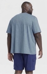 Men’s Relaxed Fit Soft Stretch T-Shirt – All In Motion™ Blue Size Medium