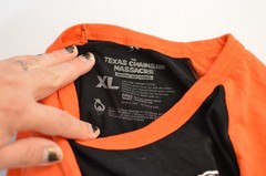 XL Fright-Rags Texas Chainsaw Massacre Leatherface Baseball Tee