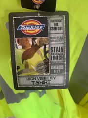 Dickies Shirt Mens XL Yellow High Visibility 3M Scotchlite Long Sleeve Safety