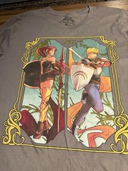 Rooster Teeth Men’s M Gray RWBY Pyrrha/Jaune Graphic Logo Crew Neck Tee