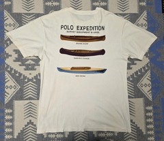 Vintage 90s Polo Ralph Lauren Expedition T-Shirt Sz L Kayak Canoe Boat Sportsman
