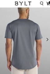 BYLT Signature Basics Men’s S/S Blend, Size Medium Drop Cut Shirt NWT Dusty Teal