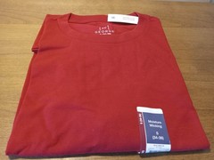 George Men’s Small (34-36) Moisture Wicking Crew Neck Short Sleeve Tee Shirt Red