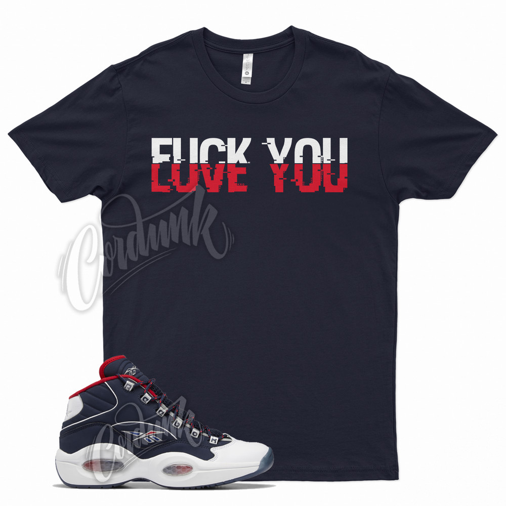 Navy YOU T Shirt for Question Mid Ftwr White Vector Red Blue