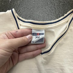Jerzees Shirt Mens XL White V Neck 362 Trim Collar Casual Basic Tee Cotton