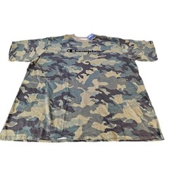 Champion T-Shirt Mens 5XLT Camo New Short Sleeve Script Logo Cotton Tee