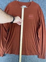 Marmot Mens Red Long Sleeve Shirt Logo Size Medium Base Layer Hiking Outdoor