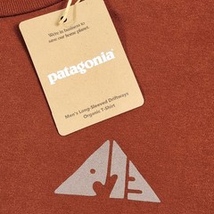 Patagonia Men’s XL Long-Sleeved Driftways Organic T-Shirt – Dried Vanilla