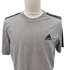 Adidas 3 Stripes T Shirt Mens Medium Gray Heather Logo Athletic Tee NWT