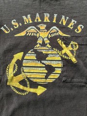 United States Marines Vintage Pocket Shirt Size Large Single Stitch Made in USA