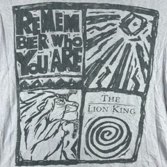 Vintage 90s Disney’s The Lion King “Remember Who You Are” T Shirt Size M Blue
