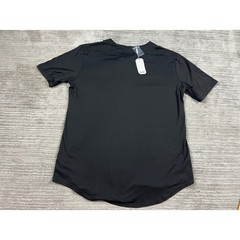 COOFANDY Baseball Jersey Mens Medium Black Short Sleeve Button Down Piping NEW