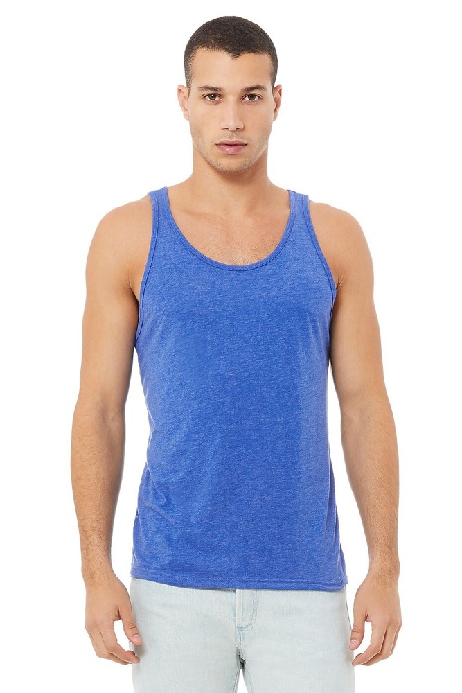 3 Pieces – BELLA + CANVAS 3480 Jersey Tank – Royal Tri-Blend