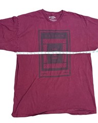 Volcom Stone Graphic Tee Mens XLG Burgundy Y2K Skate Surf Streetwear