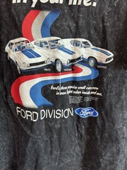 Ford Mustang Boss 351 Mach 1 Acid Wash Black Mens Large Distressed T-Shirt. NWT