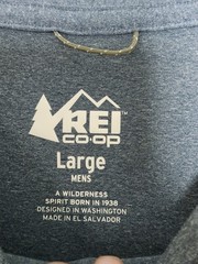 REI Co-op Mens Blue Short Sleeve T-shirt Heathered Outdoor Athleisure Size L