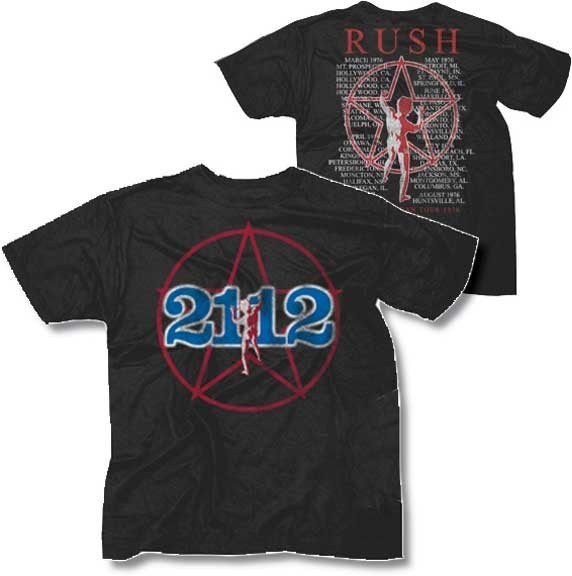 AUTHENTIC RUSH 2112 TOUR NEIL PEART MUSIC ROCK BAND TEE SHIRT S M L XL 2XL