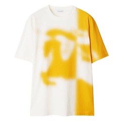 Burberry Ekd Two-Tone Crew Neck Cotton T-Shirt, Size Small