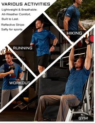 Men’s Workout Short Sleeve Shirts Quick Dry Athletic Gym Running Crewneck T-S…
