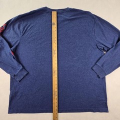 Carhartt Shirt Mens 2XL Blue K231 Long Sleeve Logo Original Fit Workwear Tee