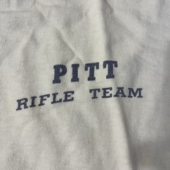 True Vintage Pitt Panthers Rifle Team Shirt 50s 60s 1950 1960 Ringer XL? 24×25