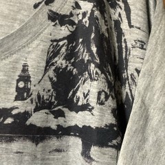 London England United Kingdom Souvenir Gift Unisex T-Shirt Sz XL gray black NEW