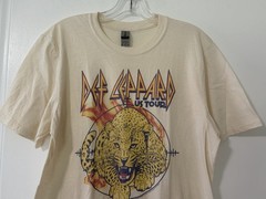 Def Leppard Pyromania USA Tour 1983 Men’s Medium Gilden T-Shirt Beige