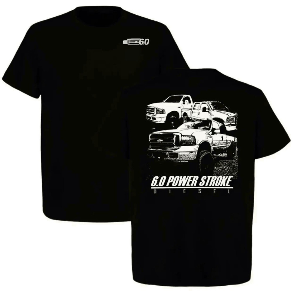 Ford Trucks 6,0 Powers Triple Cars T-Shirt, Car Truck Lover Tee, Top Menswear