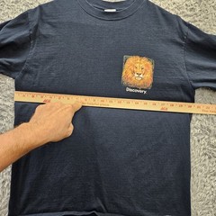 Crazy Shirts T Shirt Small Discovery Channel African Lion 2 Sided Long Sleeve