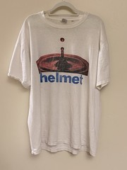 Vtg HELMET Band Meantime Tour Cotton White For Men All Size Shirt SE009