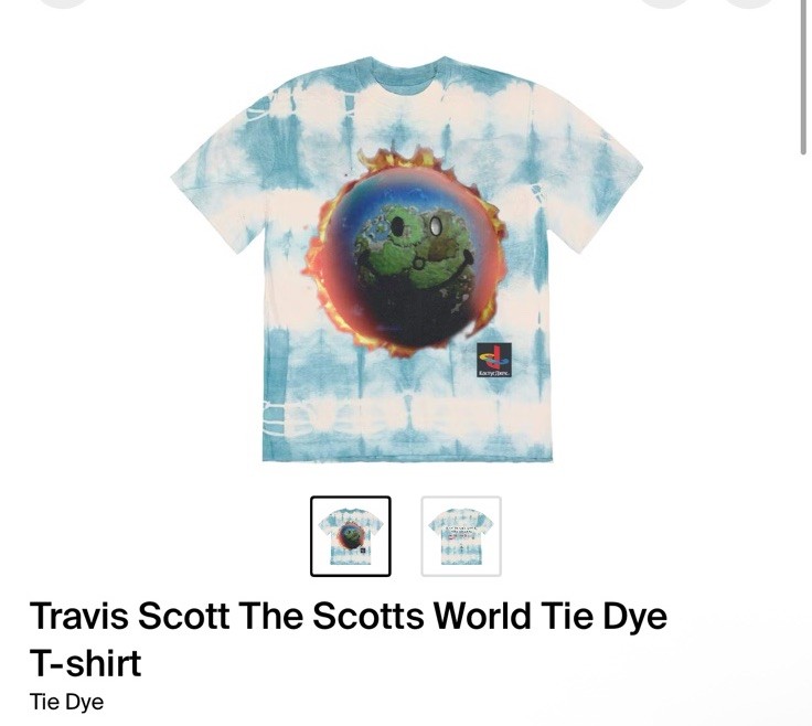 Travis Scott The Scott’s World Tie Dye T Shirt Xl Men’s