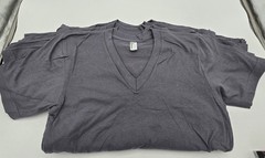 American Apparel Collection Vneck T-Shirt 4 Pack 100% cotton Grey XS