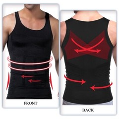 Mens 1/5 Pack Body Shaper Slimming Tummy Vest Thermal Compression Shirt Tank Top