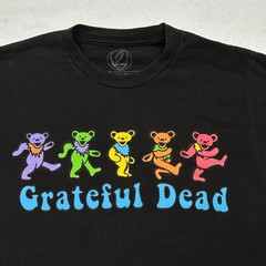 Grateful Dead T Shirt S/34-36 Mens Black Dancing Bears Graphic Rock Band Tee