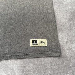 Vintage 90s Russell Athletic Pocket Tee Shirt Mens M Gray Fade Ghost USA