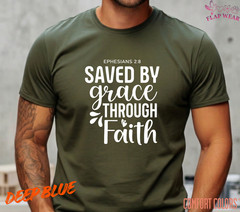 Unisex Saved By Grace Throu T-Shirt, Men T shirt,Women T shirt Gift ReligionTop