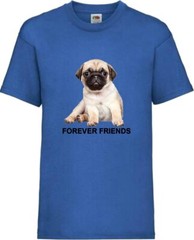 Pug Dog Pet Forever Friends Family Novelty T Shirt Various Colours And Sizes