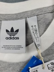 adidas ORIGINALS CALIFORNIA 3 STRIPES TREFOIL HEATHER GREY Tee Men’s Small NWT