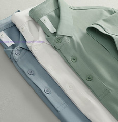 Men’s Summer Shirts Short Sleeve Casual Cotton blend Tops Classic Golf T-Shirt